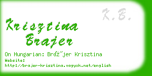 krisztina brajer business card